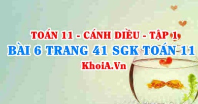 Bài 6 trang 41 SGK Toán 11 tập 1 Cánh Diều